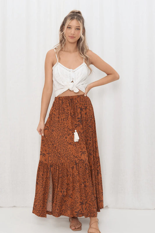 bohemian long skirt