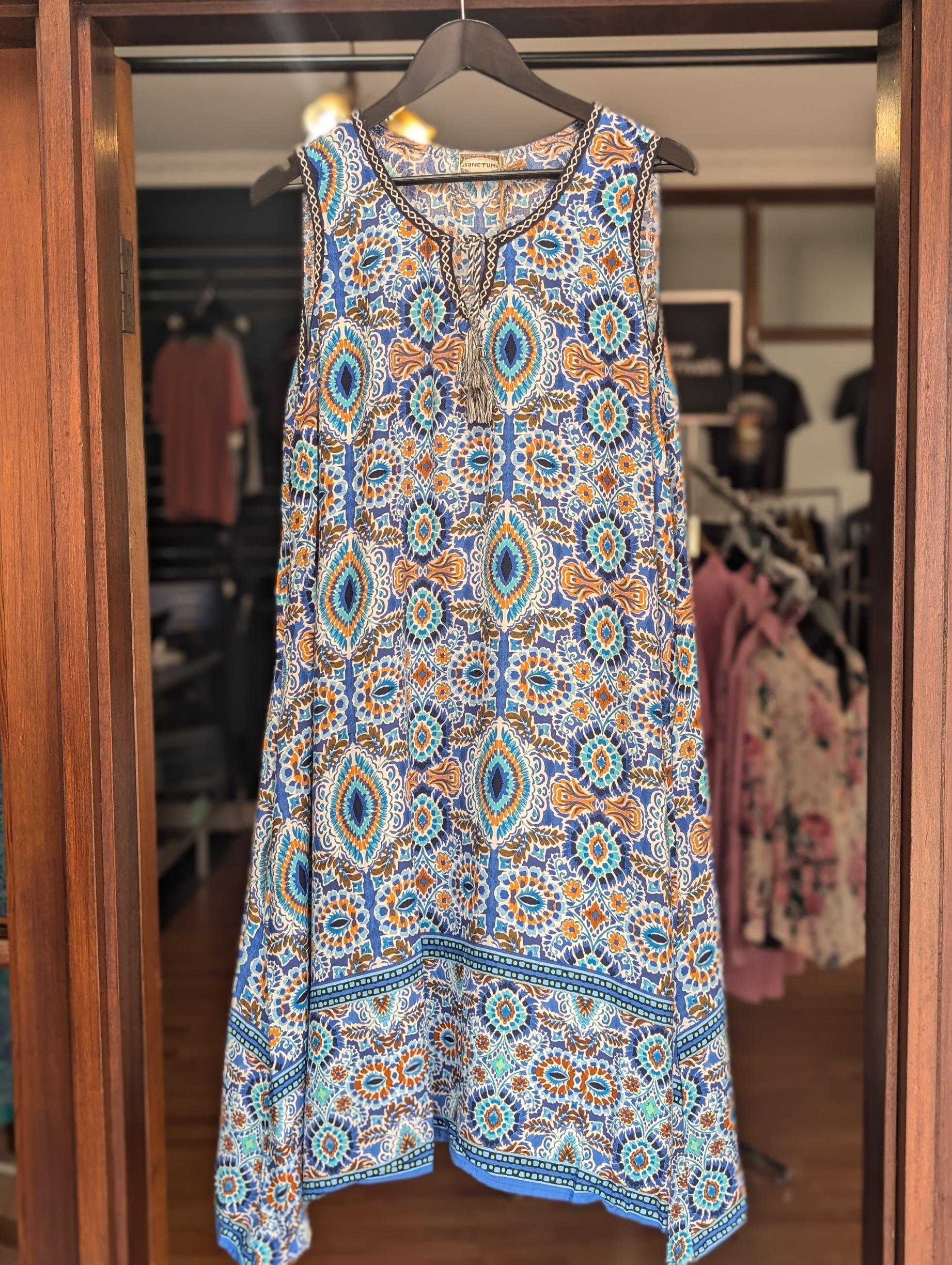 Sanctum summer dress- BLUE MOSAIC