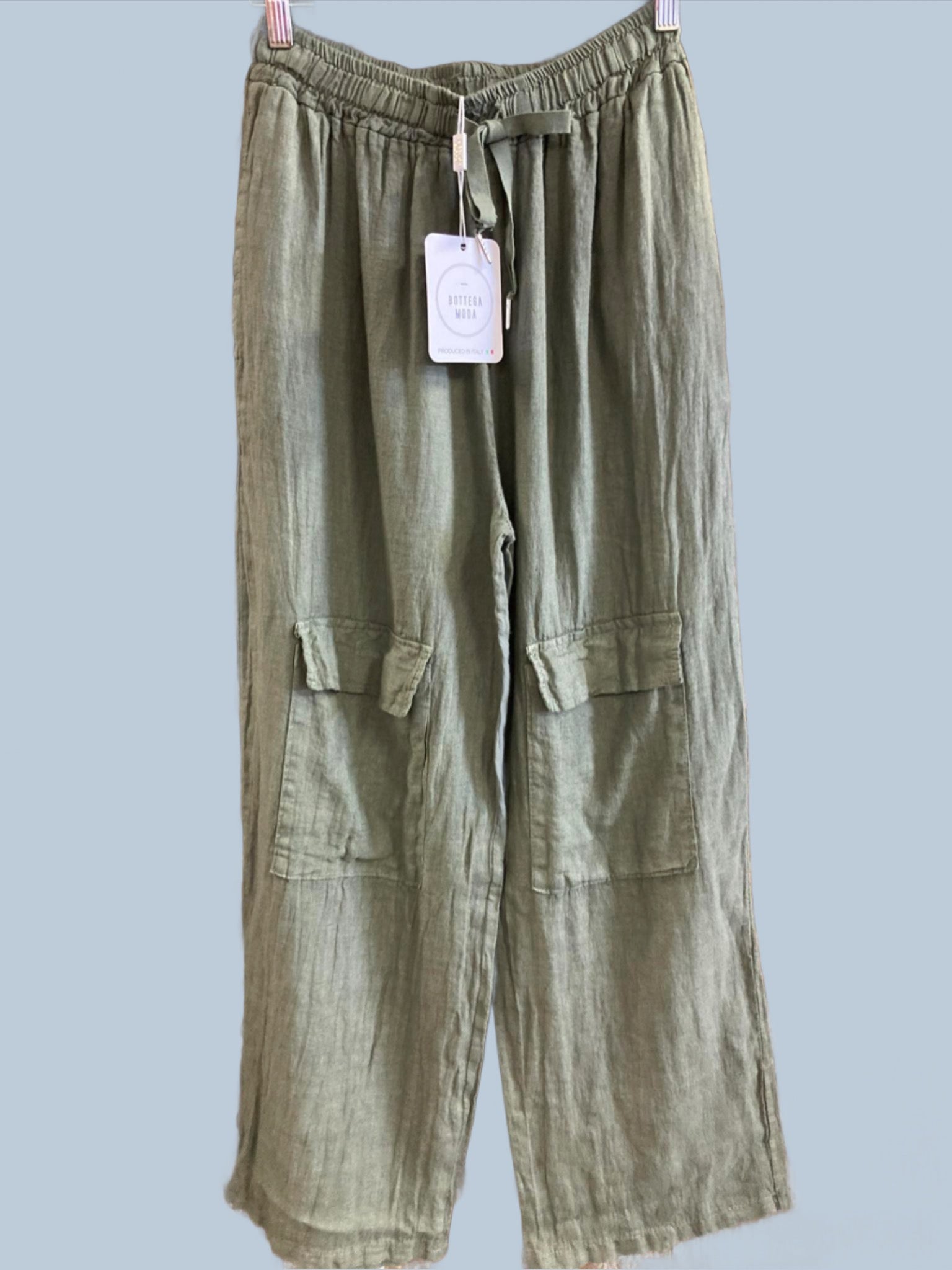 Khaki linen pants